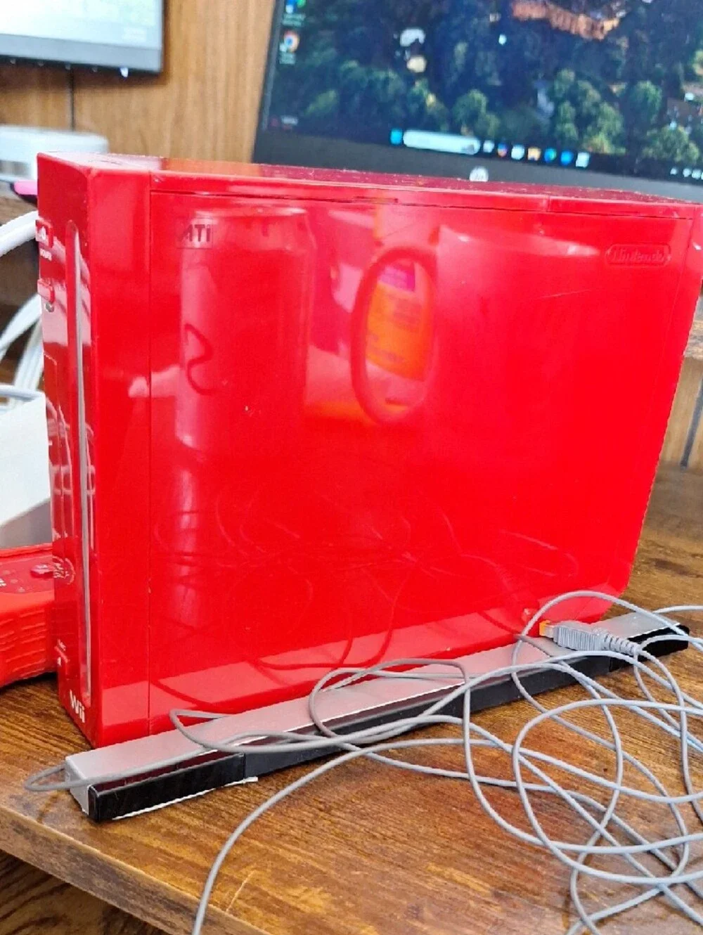 Nintendo Red Wii Console with Matching Red Remote
